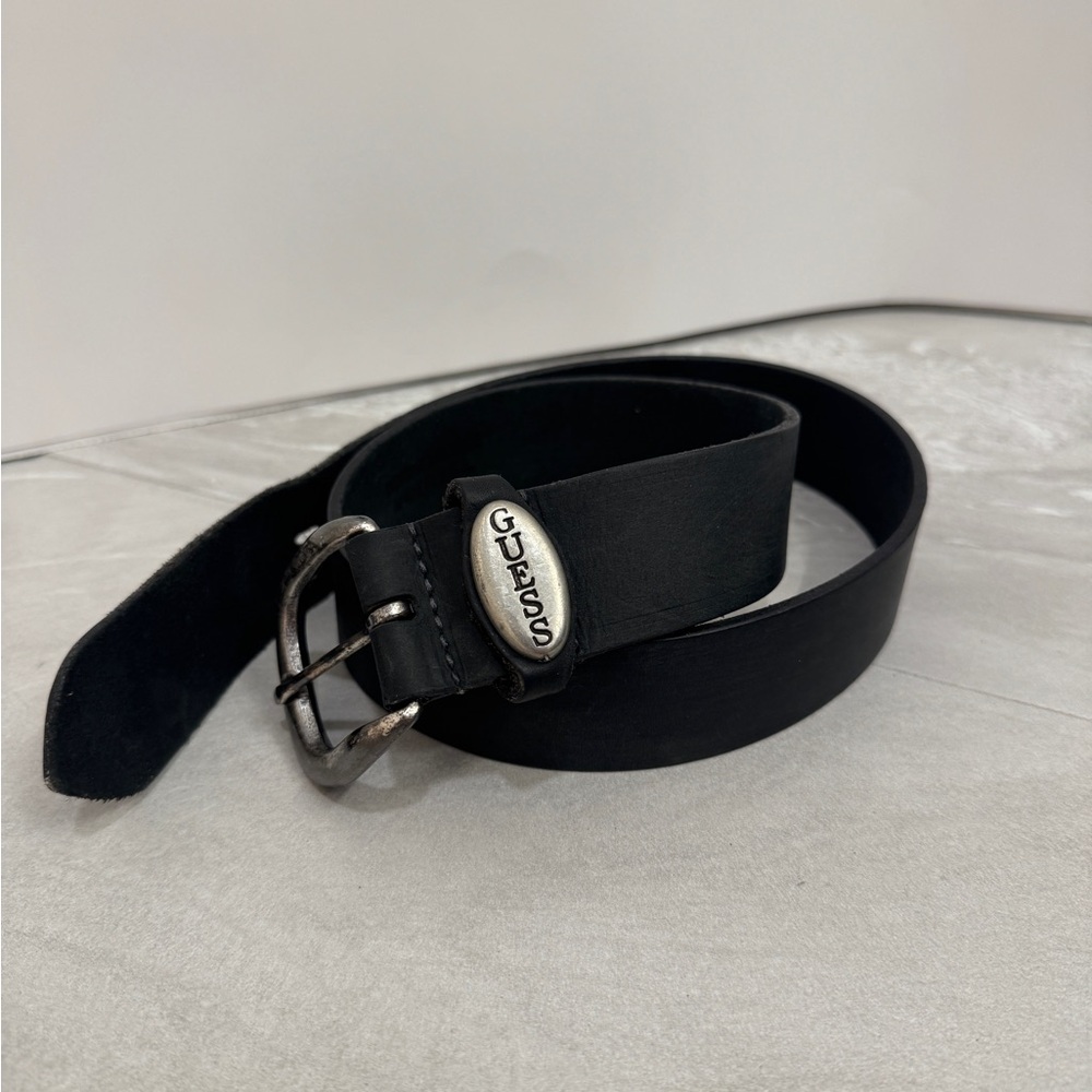 Vintage GUESS Black Leather Belt